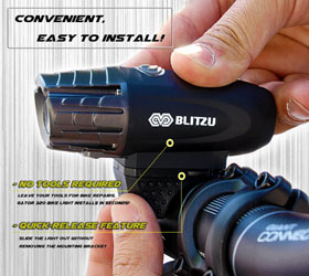 Blitzu Gator 320 Bike Light Set Review - Easy To Install