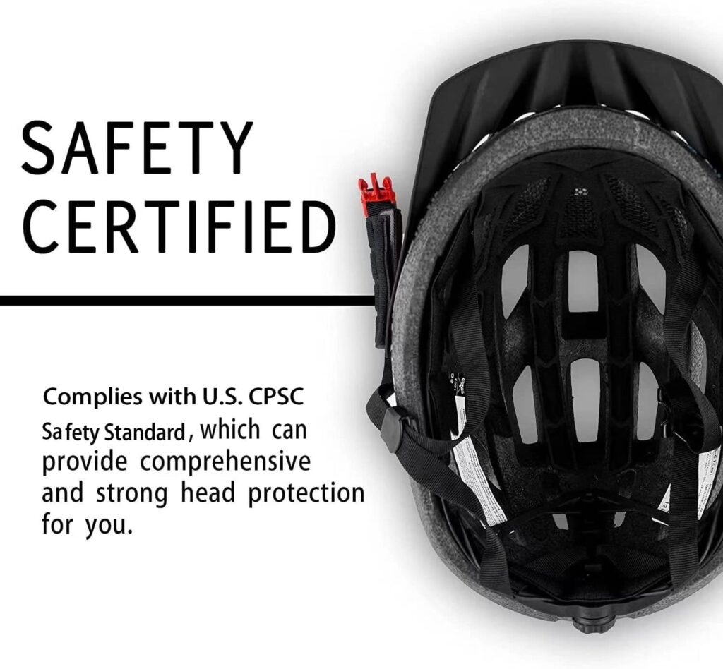 Adult Youth Bike Helmet, Road Mountain Bicycle Helmet for Women Men Teenager Kids Boy Girl, Lightweight and Adjustable with 2 Detachable Visors