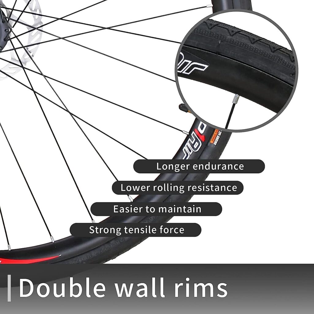 EUROBIKE Road Bike,21 Speed Bicycle with Disc Brake,700C Wheels Road Bikes for Men or Women,49cm/54cm Frame for Adult Cycling Bicycle