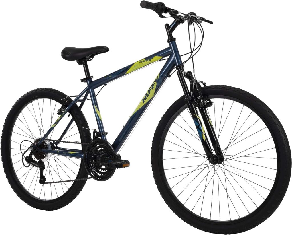 Huffy Hardtail Mountain Bike, Stone Mountain 26 inch, 21-Speed, Lightweight, Dark Blue