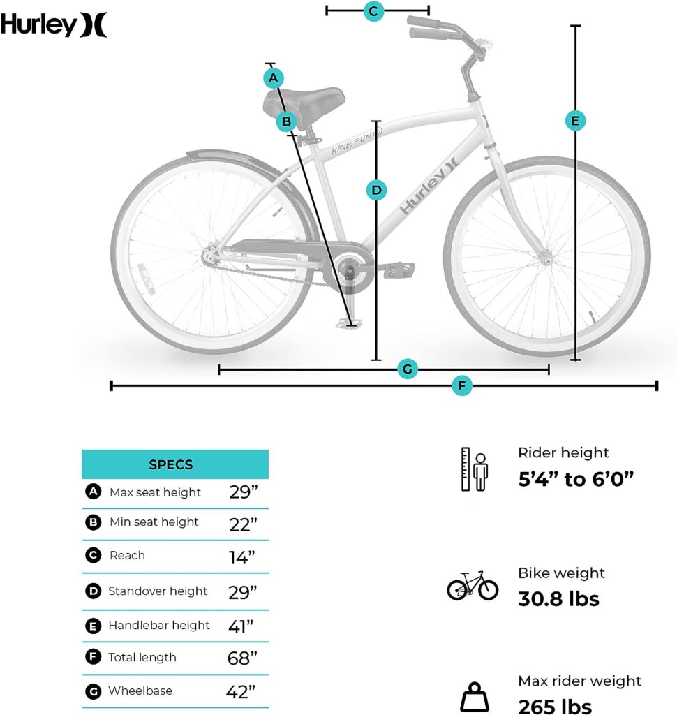 Hurley Cruiser-Bicycles Malibu Cruiser Single Speed Bicycle Hurley Cruiser-Bicycles Malibu Cruiser Single Speed Bicycle