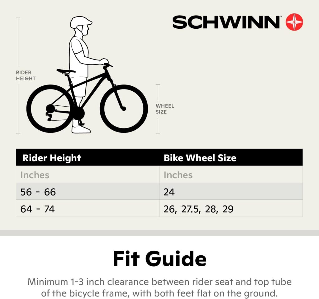 Schwinn High Timber Youth/Adult Mountain Bike for Men and Women, Aluminum and Steel Frame Options, 7-21 Speeds Options, 24-29-Inch Wheels