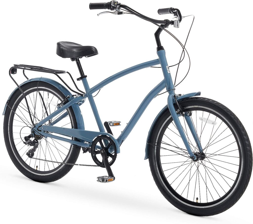 sixthreezero EVRYjourney Mens Hybrid Cruiser Bike, 1/3/7/21 Speed Step-Through Hybrid Cruiser Bicycle, 26 inch Wheels, Multiple Colors sixthreezero EVRYjourney Mens Hybrid Cruiser Bike, 1/3/7/21 Speed Step-Through Hybrid Cruiser Bicycle, 26 inch Wheels, Multiple Colors