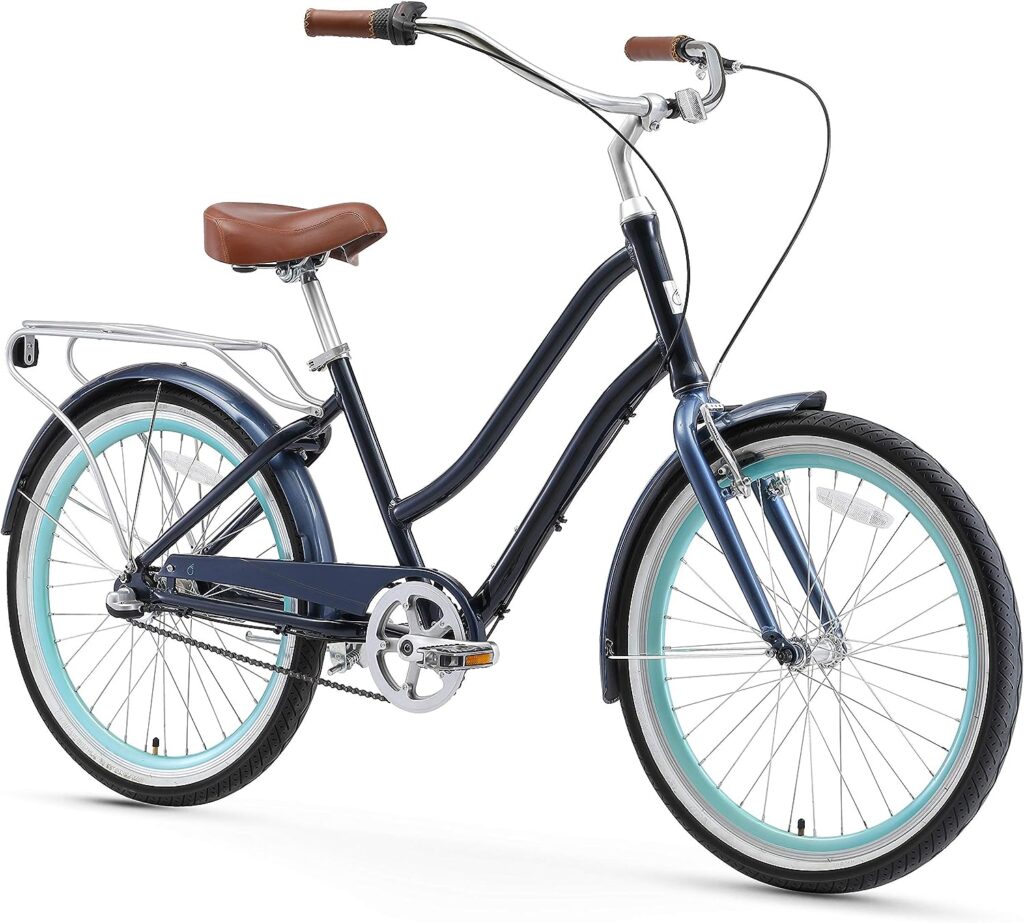 sixthreezero EVRYjourney Womens Hybrid Cruiser Bike, Step-Through Hybrid Bicycle, 1/3/7/21 Speed Bicycles, Multiple Colors
