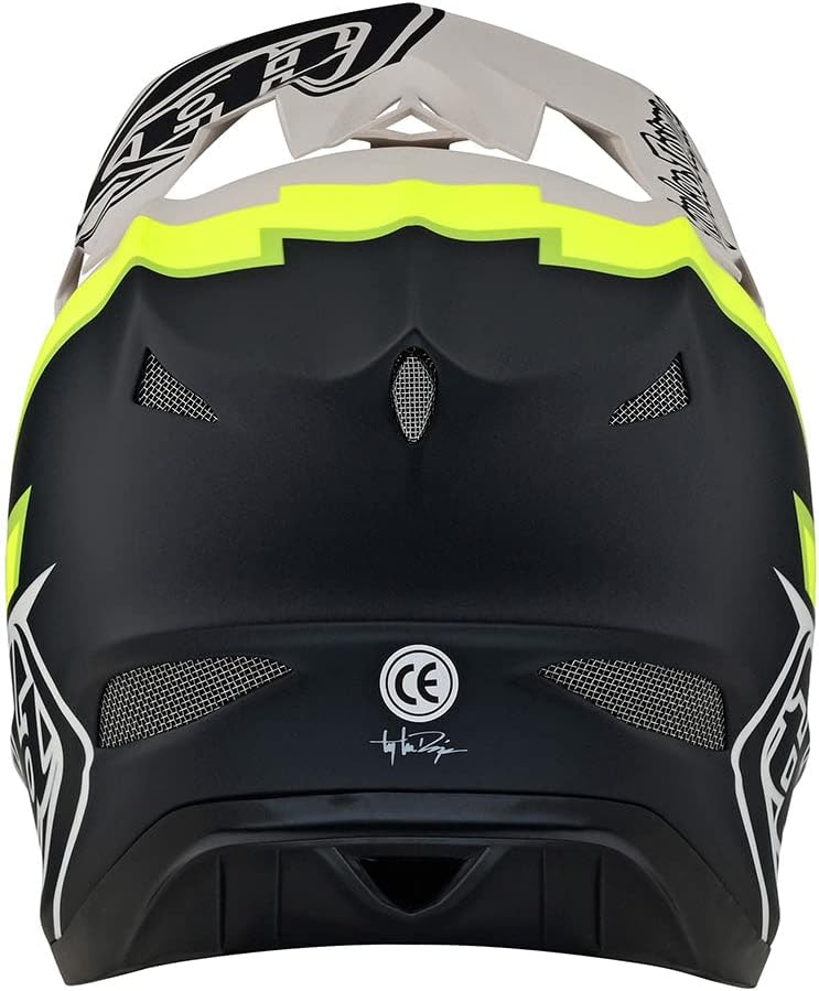Troy Lee Designs Downhill D3 Fiberlite Volt Full Face Mountain Bike Helmet for Max Ventilation Lightweight MIPS EPP EPS Racing Downhill BMX MTB DH - Adult Mens Womens Unisex (Flo Yellow, MD)