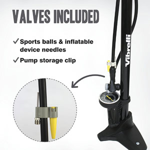 Vibrelli Bicycle Floor Pump - Accessories